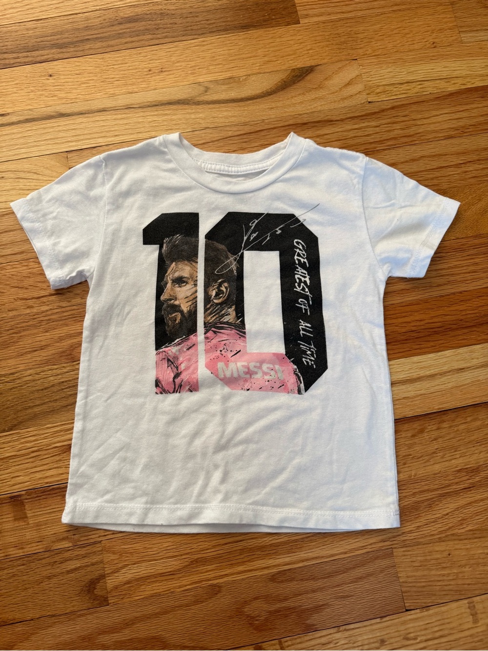 Messi White Kids' Graphic Soccer Tee
